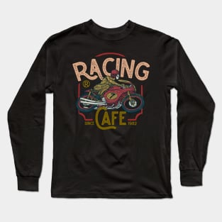 Racing cafe vintage motorcycle badge Long Sleeve T-Shirt